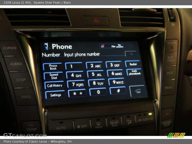 Opaline Silver Pearl / Black 2008 Lexus LS 460