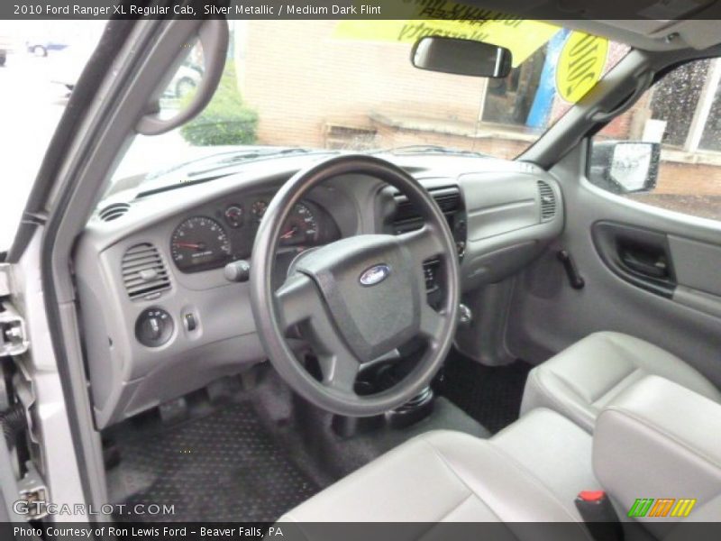 Silver Metallic / Medium Dark Flint 2010 Ford Ranger XL Regular Cab