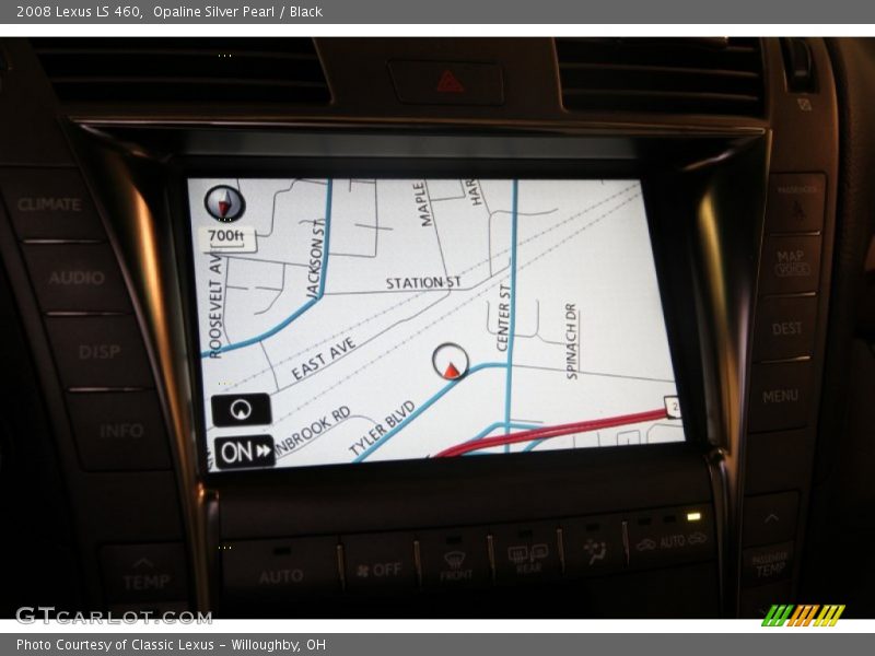 Opaline Silver Pearl / Black 2008 Lexus LS 460