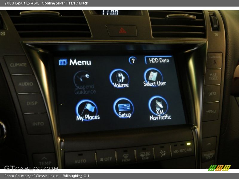 Opaline Silver Pearl / Black 2008 Lexus LS 460