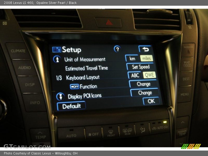 Opaline Silver Pearl / Black 2008 Lexus LS 460