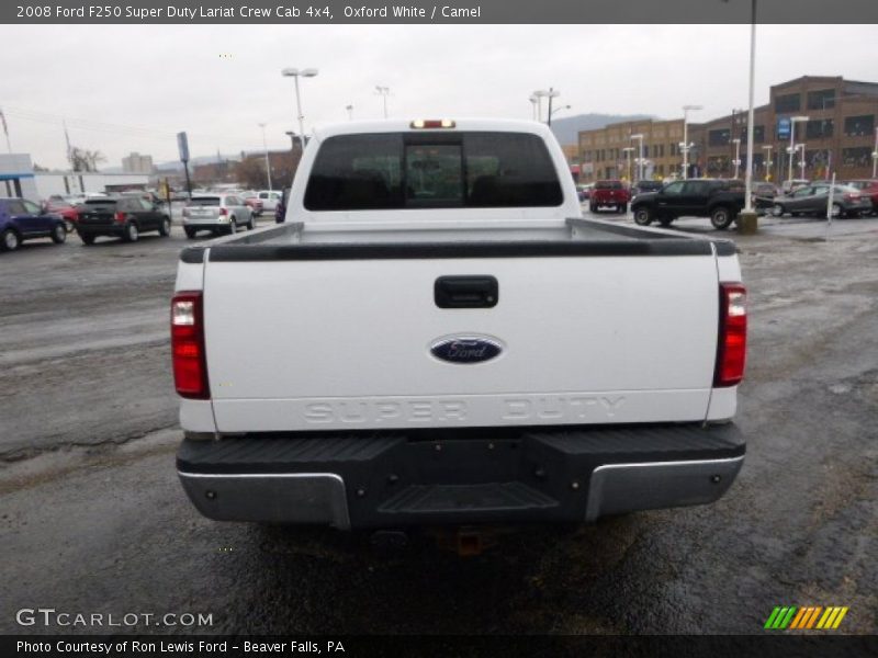 Oxford White / Camel 2008 Ford F250 Super Duty Lariat Crew Cab 4x4