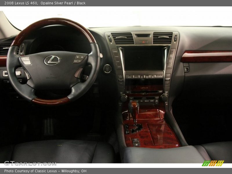 Opaline Silver Pearl / Black 2008 Lexus LS 460