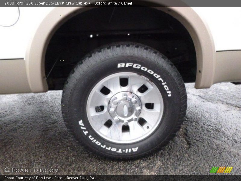 Oxford White / Camel 2008 Ford F250 Super Duty Lariat Crew Cab 4x4