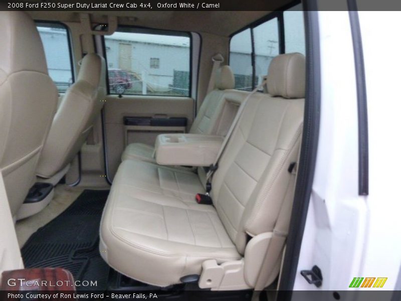Oxford White / Camel 2008 Ford F250 Super Duty Lariat Crew Cab 4x4