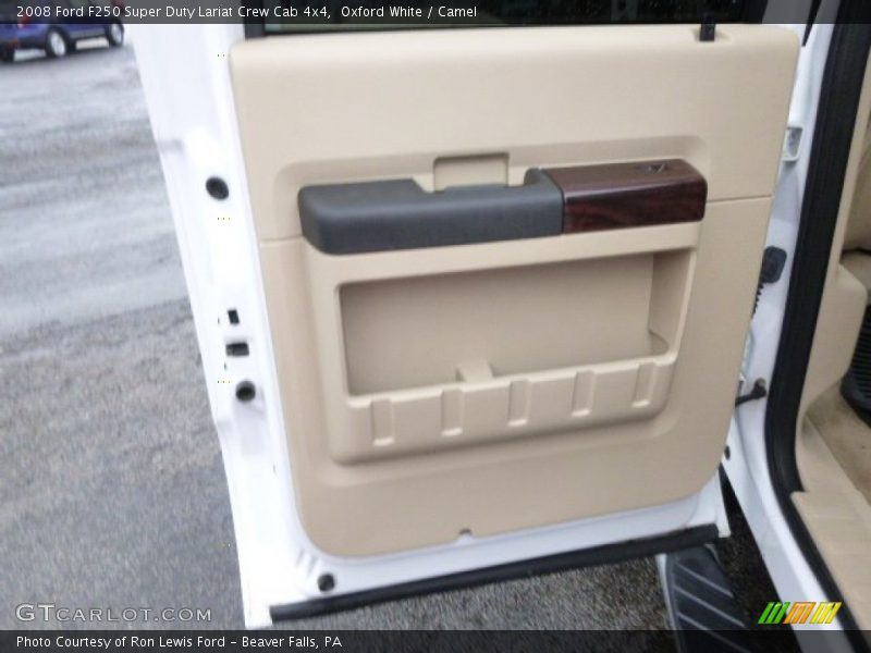 Oxford White / Camel 2008 Ford F250 Super Duty Lariat Crew Cab 4x4