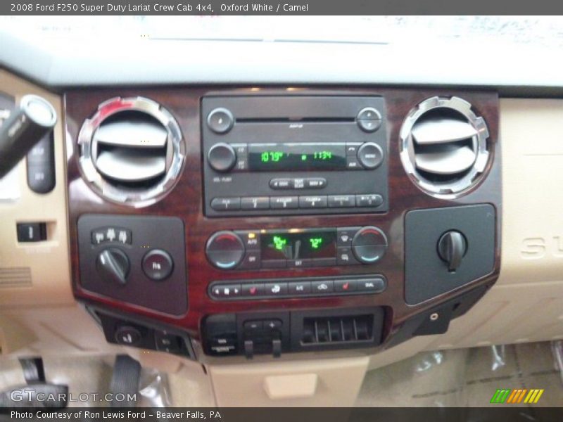 Oxford White / Camel 2008 Ford F250 Super Duty Lariat Crew Cab 4x4