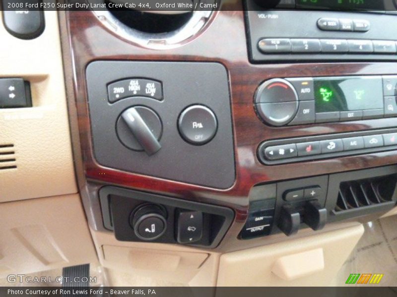 Oxford White / Camel 2008 Ford F250 Super Duty Lariat Crew Cab 4x4
