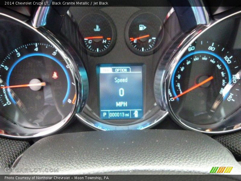 Black Granite Metallic / Jet Black 2014 Chevrolet Cruze LT