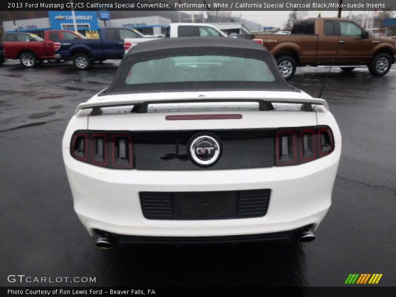 Performance White / California Special Charcoal Black/Miko-suede Inserts 2013 Ford Mustang GT/CS California Special Convertible