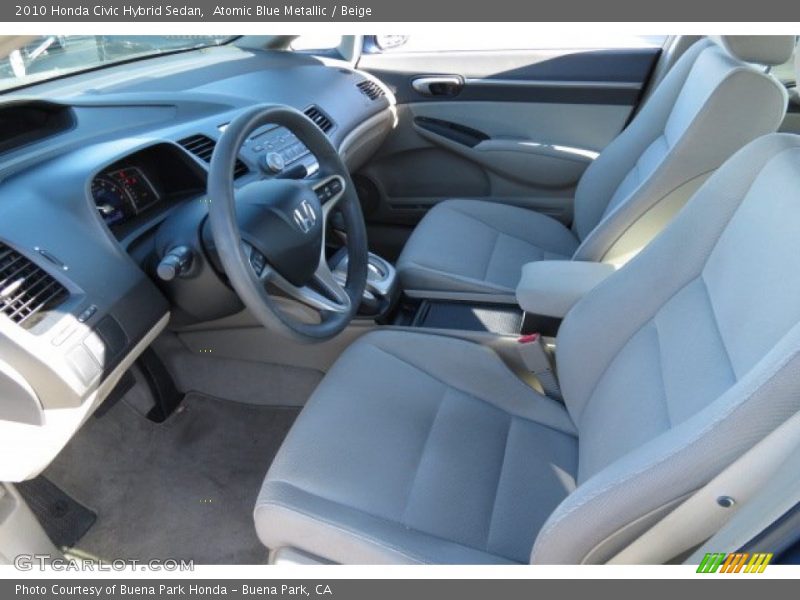 Atomic Blue Metallic / Beige 2010 Honda Civic Hybrid Sedan