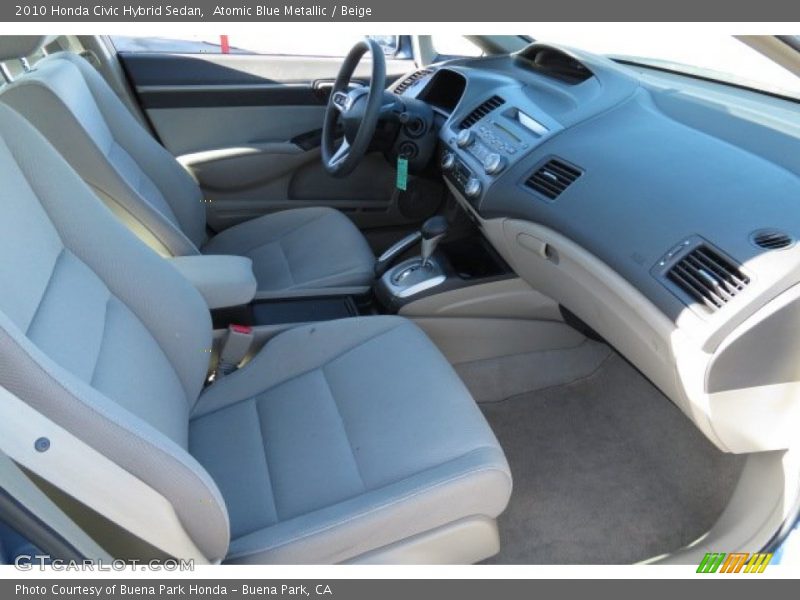 Atomic Blue Metallic / Beige 2010 Honda Civic Hybrid Sedan