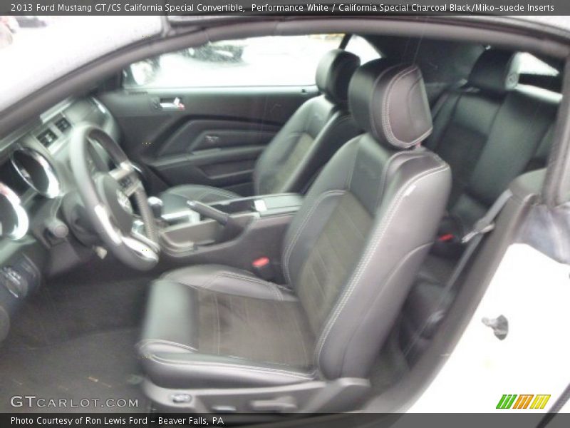 Performance White / California Special Charcoal Black/Miko-suede Inserts 2013 Ford Mustang GT/CS California Special Convertible