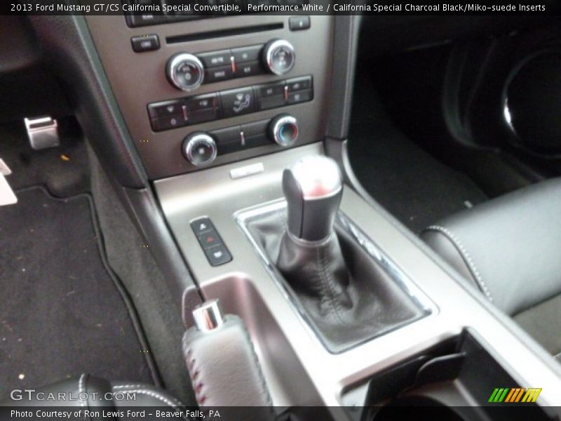 Performance White / California Special Charcoal Black/Miko-suede Inserts 2013 Ford Mustang GT/CS California Special Convertible
