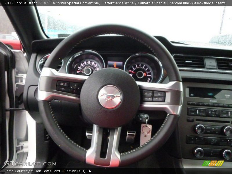 Performance White / California Special Charcoal Black/Miko-suede Inserts 2013 Ford Mustang GT/CS California Special Convertible