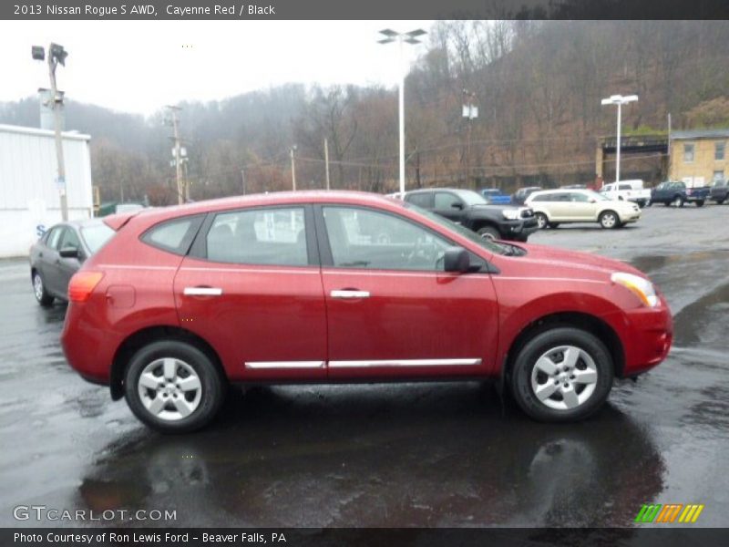 Cayenne Red / Black 2013 Nissan Rogue S AWD