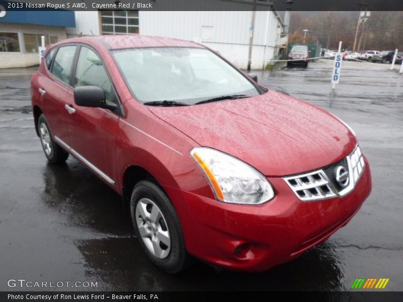 Cayenne Red / Black 2013 Nissan Rogue S AWD