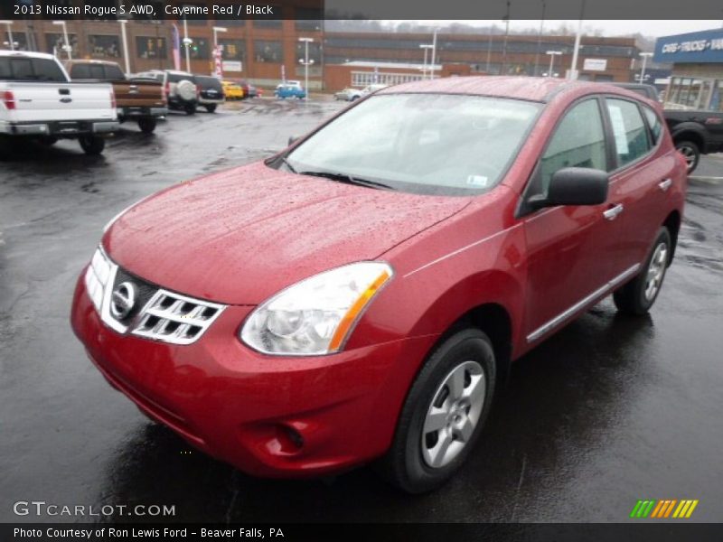 Cayenne Red / Black 2013 Nissan Rogue S AWD