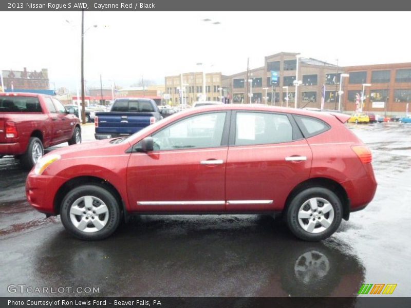 Cayenne Red / Black 2013 Nissan Rogue S AWD