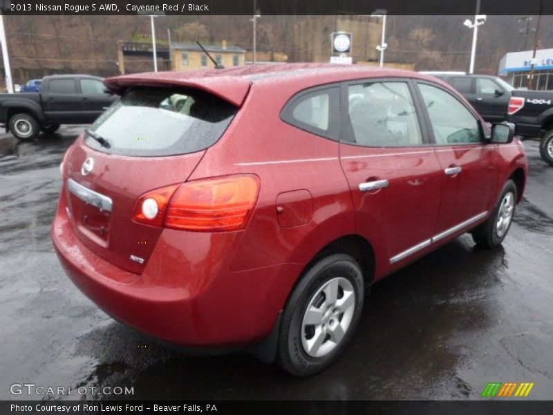 Cayenne Red / Black 2013 Nissan Rogue S AWD