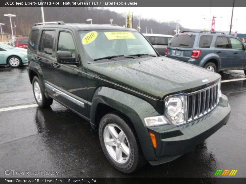 Natural Green Pearl / Pastel Pebble Beige 2010 Jeep Liberty Limited 4x4