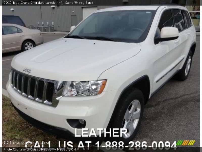 Stone White / Black 2012 Jeep Grand Cherokee Laredo 4x4