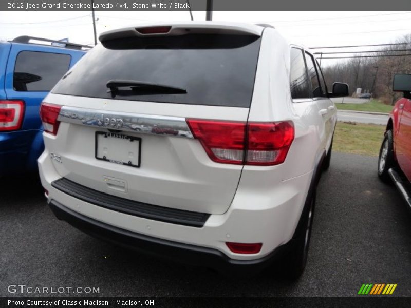 Stone White / Black 2012 Jeep Grand Cherokee Laredo 4x4