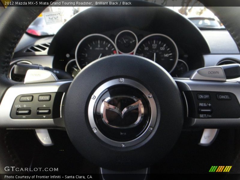 Brilliant Black / Black 2012 Mazda MX-5 Miata Grand Touring Roadster