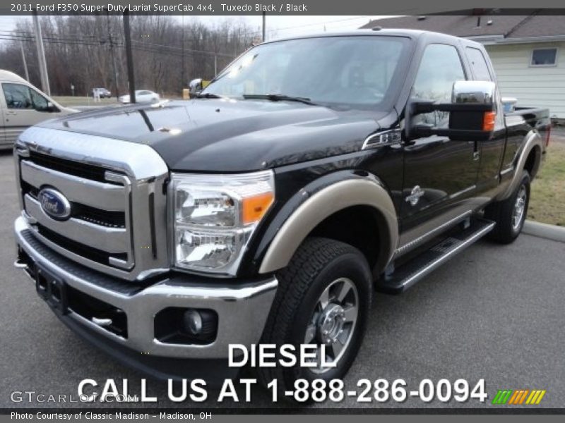 Tuxedo Black / Black 2011 Ford F350 Super Duty Lariat SuperCab 4x4