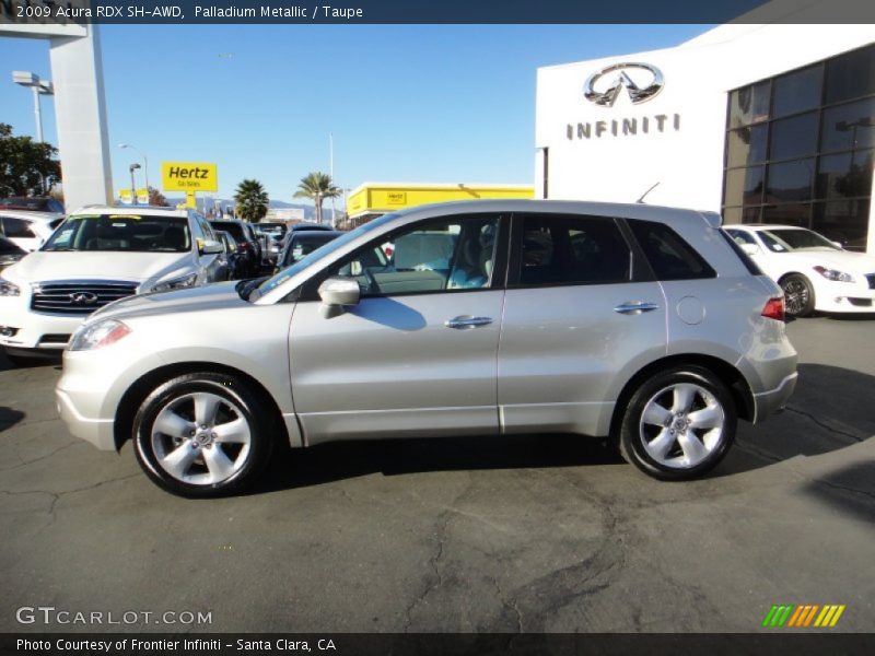 Palladium Metallic / Taupe 2009 Acura RDX SH-AWD