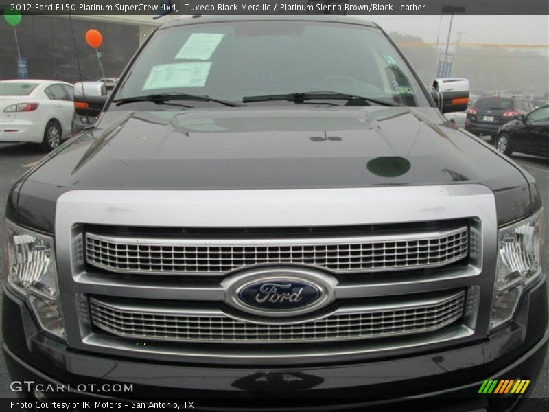 Tuxedo Black Metallic / Platinum Sienna Brown/Black Leather 2012 Ford F150 Platinum SuperCrew 4x4