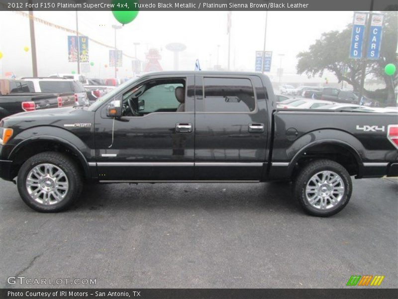 Tuxedo Black Metallic / Platinum Sienna Brown/Black Leather 2012 Ford F150 Platinum SuperCrew 4x4