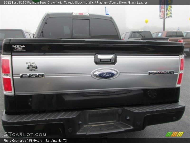Tuxedo Black Metallic / Platinum Sienna Brown/Black Leather 2012 Ford F150 Platinum SuperCrew 4x4
