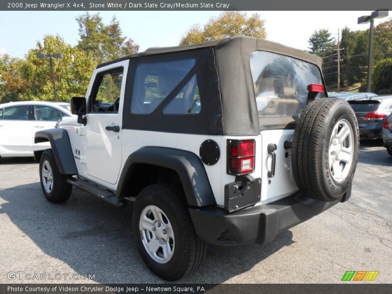 Stone White / Dark Slate Gray/Medium Slate Gray 2008 Jeep Wrangler X 4x4