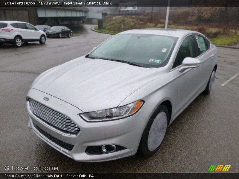 Ingot Silver / Charcoal Black 2014 Ford Fusion Titanium AWD
