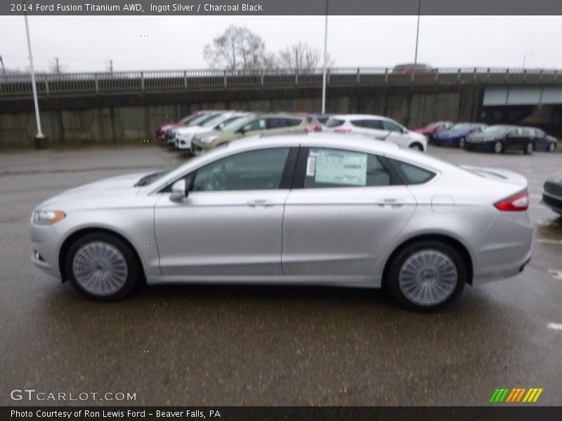 Ingot Silver / Charcoal Black 2014 Ford Fusion Titanium AWD