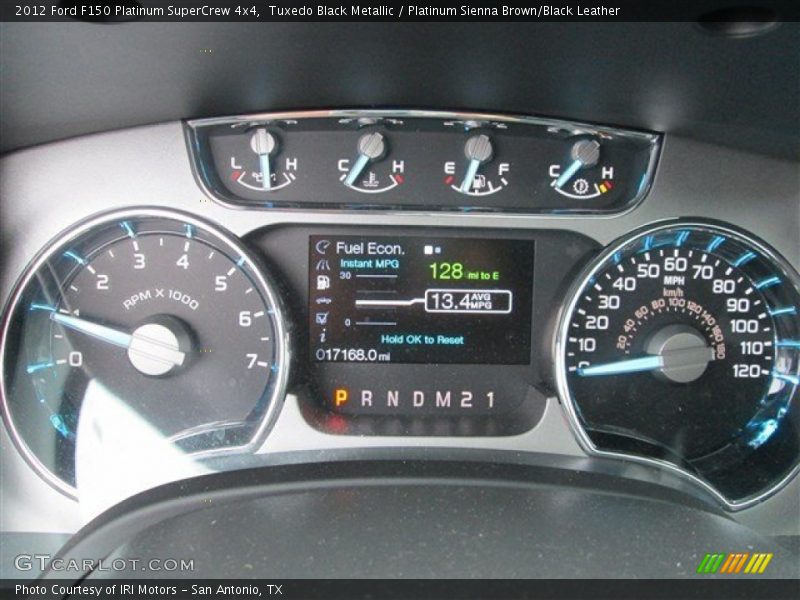 Tuxedo Black Metallic / Platinum Sienna Brown/Black Leather 2012 Ford F150 Platinum SuperCrew 4x4