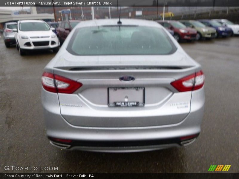 Ingot Silver / Charcoal Black 2014 Ford Fusion Titanium AWD
