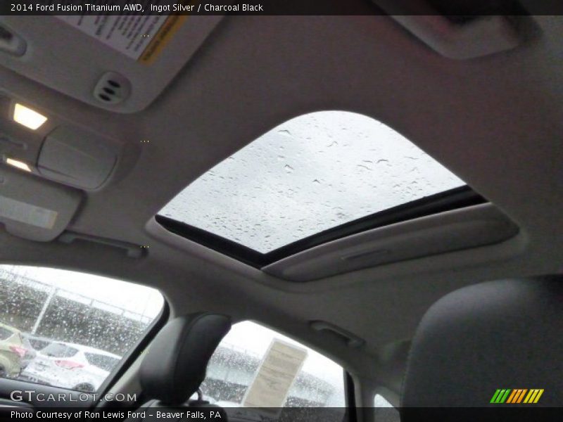 Ingot Silver / Charcoal Black 2014 Ford Fusion Titanium AWD