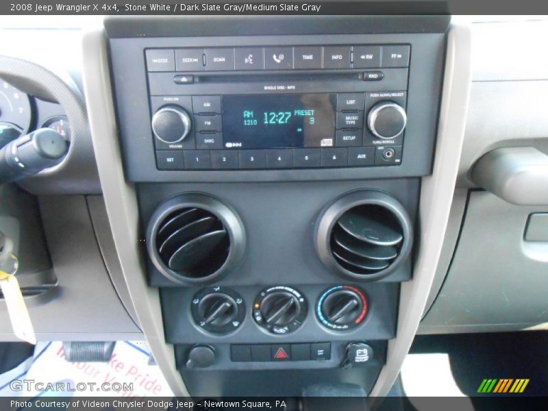 Stone White / Dark Slate Gray/Medium Slate Gray 2008 Jeep Wrangler X 4x4
