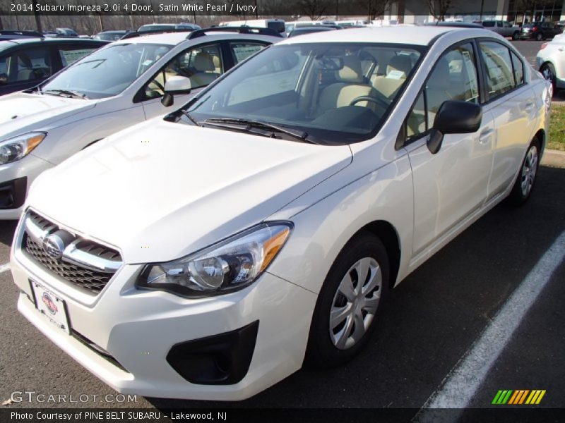Satin White Pearl / Ivory 2014 Subaru Impreza 2.0i 4 Door