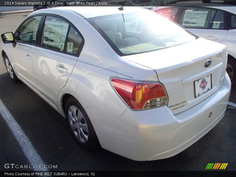Satin White Pearl / Ivory 2014 Subaru Impreza 2.0i 4 Door