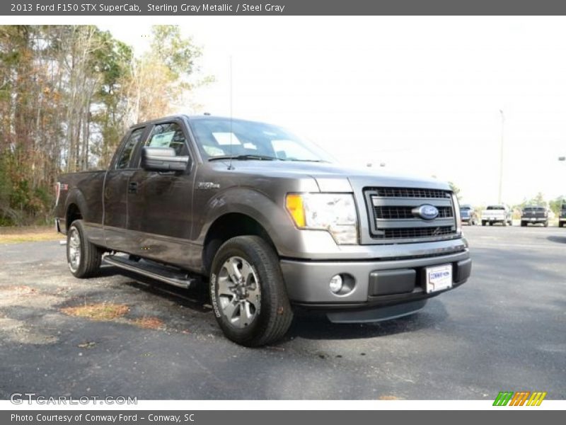 Sterling Gray Metallic / Steel Gray 2013 Ford F150 STX SuperCab