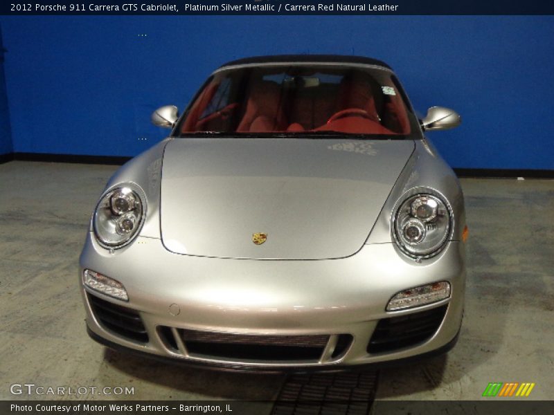 Platinum Silver Metallic / Carrera Red Natural Leather 2012 Porsche 911 Carrera GTS Cabriolet
