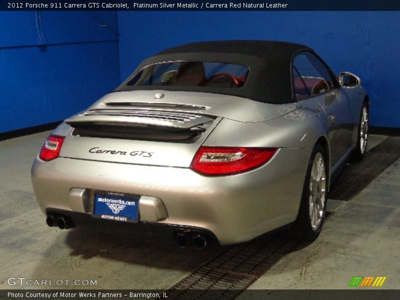 Platinum Silver Metallic / Carrera Red Natural Leather 2012 Porsche 911 Carrera GTS Cabriolet