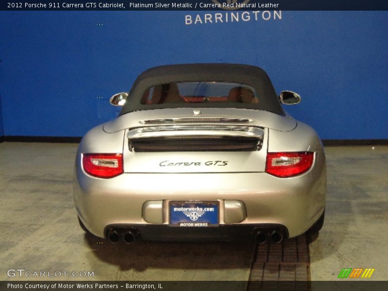 Platinum Silver Metallic / Carrera Red Natural Leather 2012 Porsche 911 Carrera GTS Cabriolet