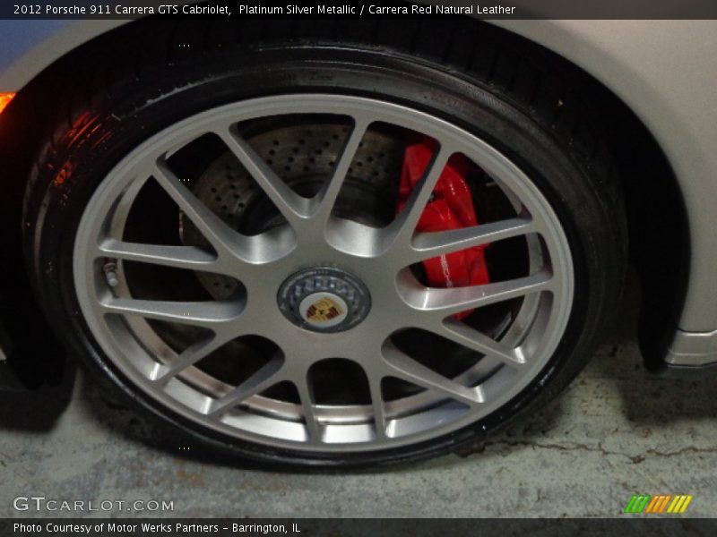 Platinum Silver Metallic / Carrera Red Natural Leather 2012 Porsche 911 Carrera GTS Cabriolet