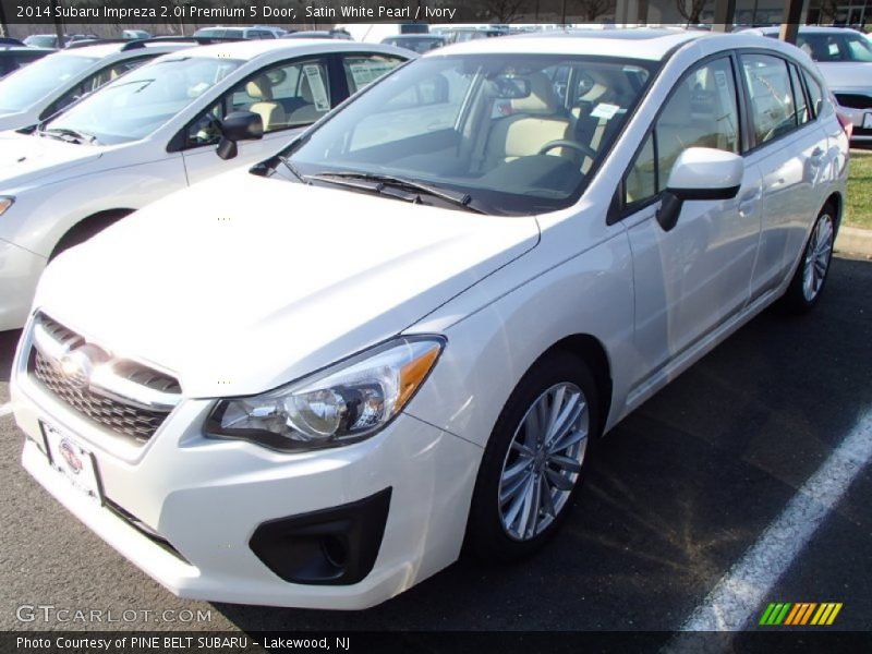 Satin White Pearl / Ivory 2014 Subaru Impreza 2.0i Premium 5 Door