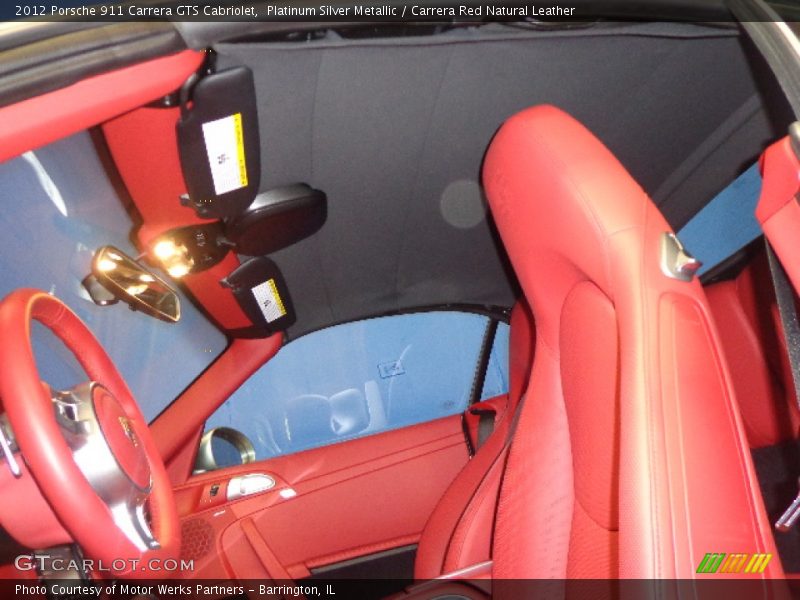 Platinum Silver Metallic / Carrera Red Natural Leather 2012 Porsche 911 Carrera GTS Cabriolet
