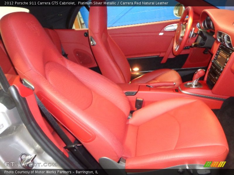 Platinum Silver Metallic / Carrera Red Natural Leather 2012 Porsche 911 Carrera GTS Cabriolet